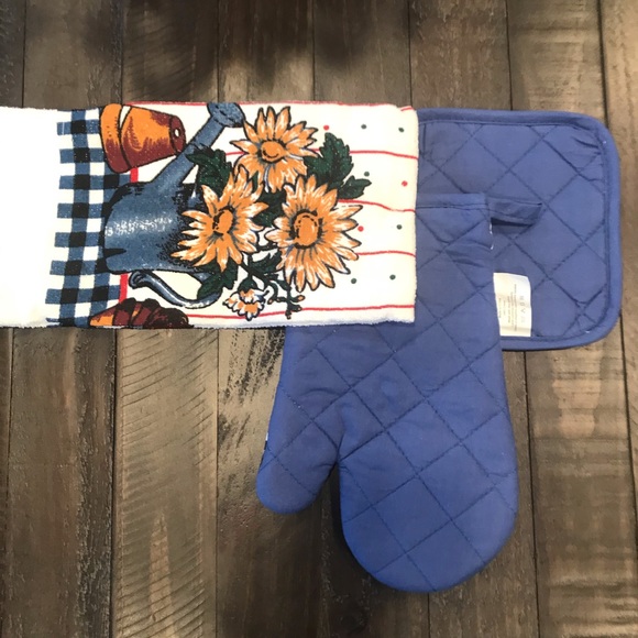 Cotton BRAND NEW Oven Mitt,Pot Holder Towel Set - Picture 6 of 7